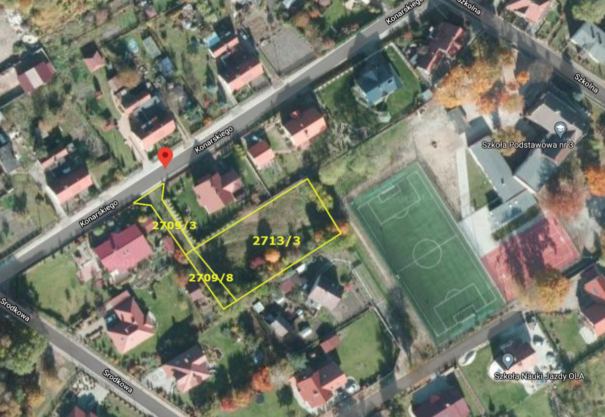 Działka na sprzedaż ulica Konarskiego w Żaganiu