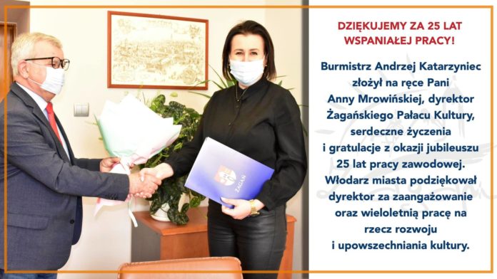 Gratulacje z okazji jubileuszu 25 lat pracy zawodowej