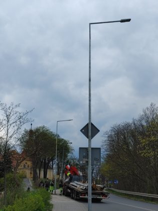 Nowe lampy na ulicy Żaganny