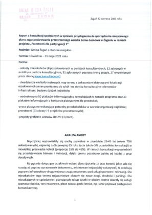 Raport z konsultacji