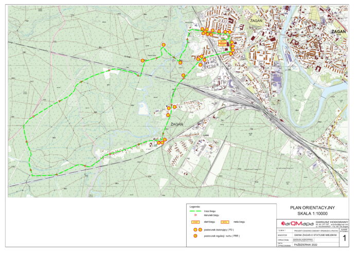 Trasa Biegu Niepodległości w Żaganiu