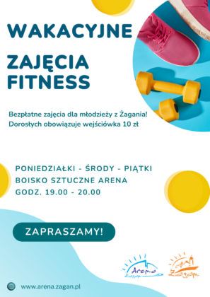 Zajecia fitness na boisku sztucznym Arena
