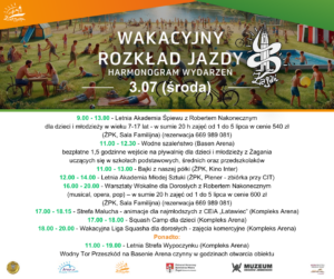 Wakacyjny rozklad jazdy na 3 lipca