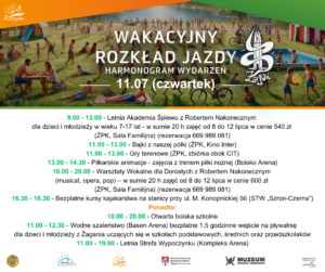 Harmonogram na 11 lipca