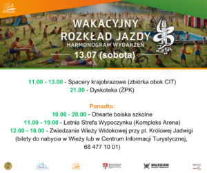 Harmonogram na 13 lipca