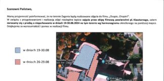 Zmiana organizacji ruchu w związku z realizacją filmu “Chopin, Chopin!”