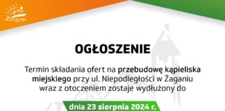 Wydłużamy termin składania ofert na przebudowę kąpieliska kapielisko miejskie