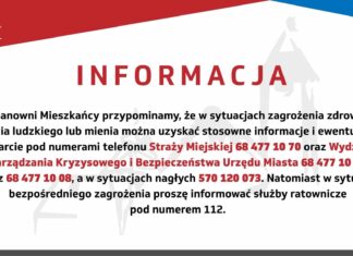 Telefony kontaktowe w przypadku zagrożenia