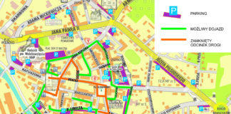 Czasowa zmiana organizacji ruchu w trakcie Jarmarku św. Michała mapa parkingi Żagań