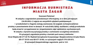 Poniedziałkowe zajęcia w szkołach i przedszkolach zawieszone