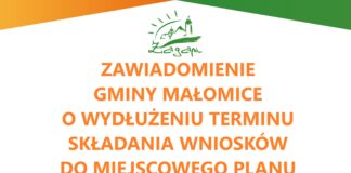Zawiadomienie Gminy Małomice – ocena oddziaływania na środowisko