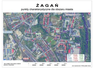 Gdzie znajduje się środek Żagania?