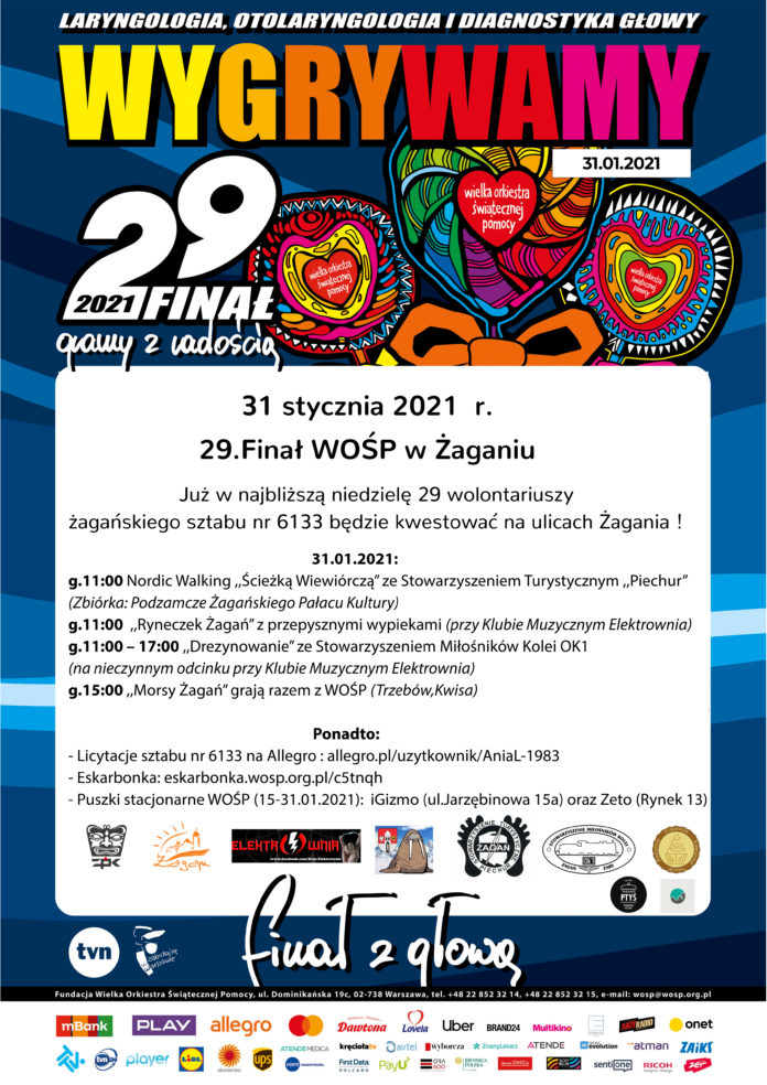 Plakat finału Wielkiej Orkiestry Świątecznej Pomocy