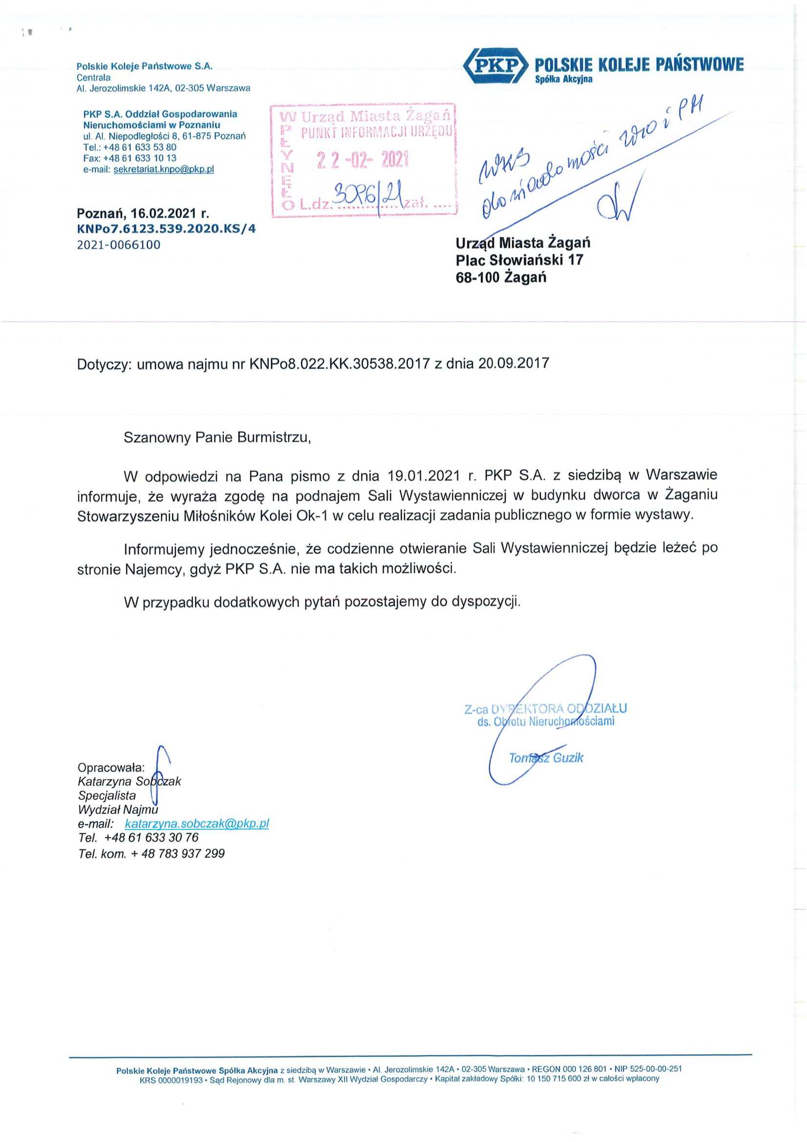 Zgoda na stworzenie wystawy