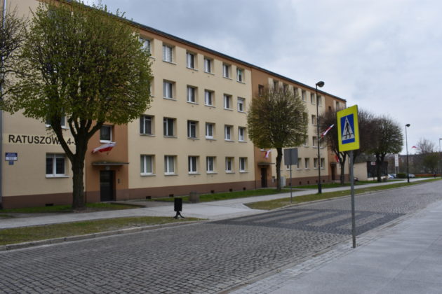 Flagi na ulicy Ratuszowej