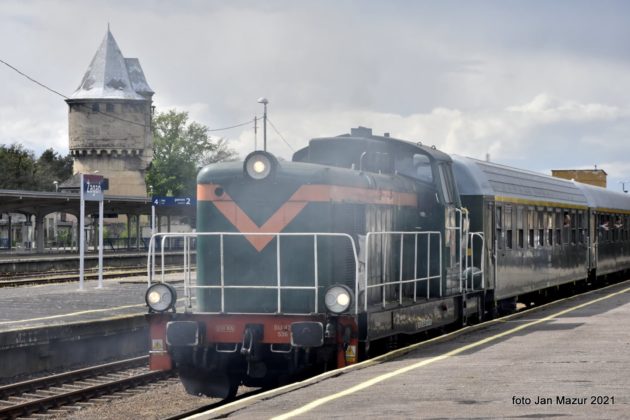 Pociąg retro w Żaganiu