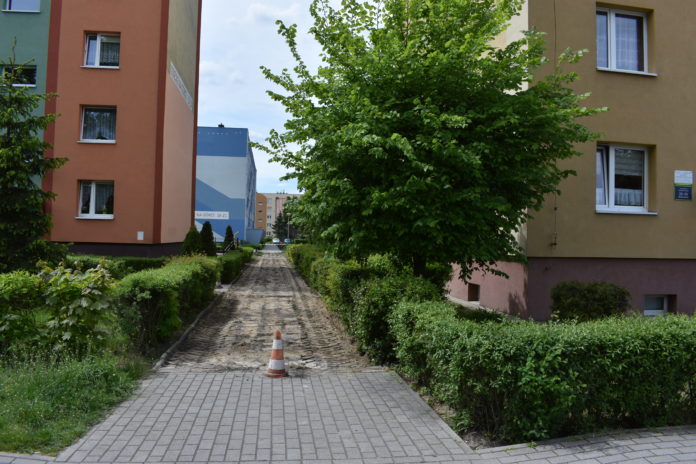 Nowy chodnik na ulicy Osiedle na Górce