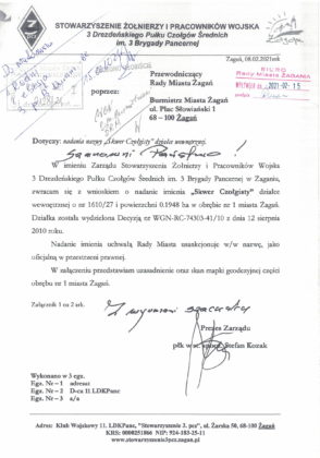 Wniosek w sprawie nadania nazwy