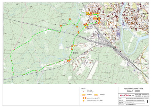 Trasa Biegu Niepodległości w Żaganiu
