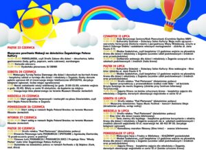 Ulotka wakacje z maszkaronem lipiec