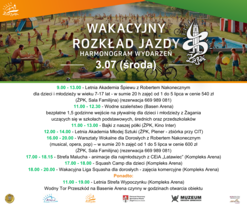 Wakacyjny rozklad jazdy na 3 lipca