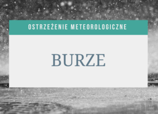 Uwaga! Gwałtowne zjawiska atmosferyczne Burze