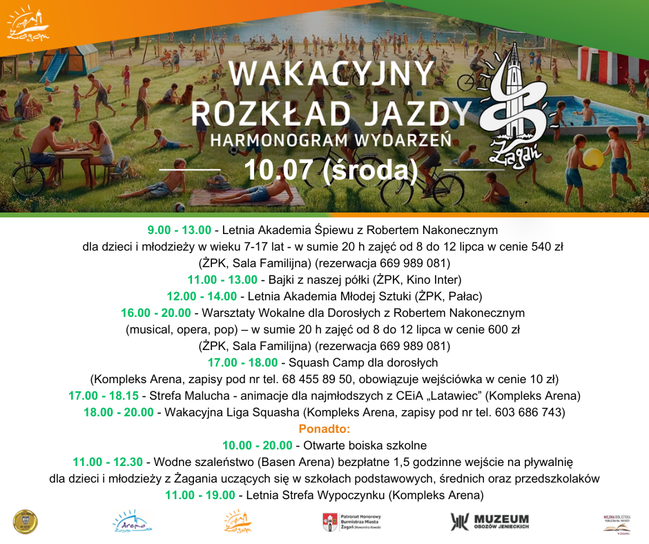 Harmonogram na 10 lipca