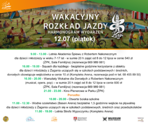 harmonogram na 12 lipca