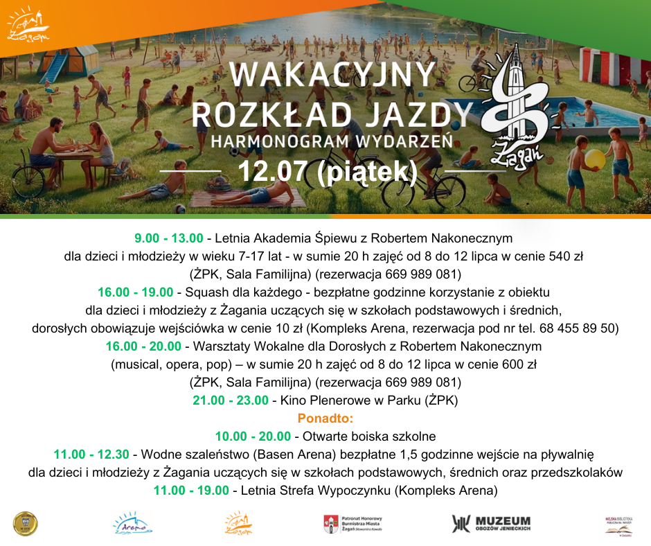 harmonogram na 12 lipca