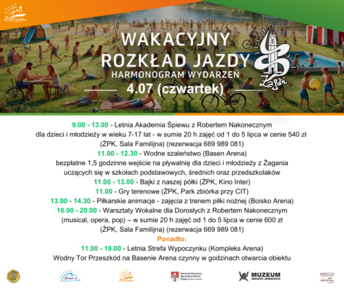 Wakacyjny rozklad jazdy na4 lipca