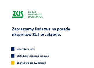 Bezpłatne porady ekspertów ZUS w lipcu Porady ekspertów ZUS