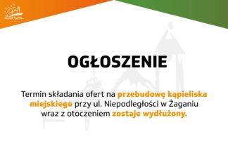 Termin składania ofert na przebudowę kąpieliska wydłużony do 30 września wydluzamy termin skladania ofert