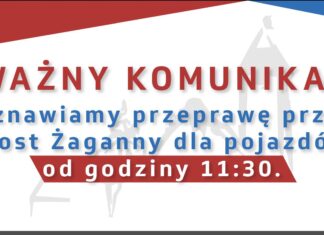 Które mosty są już otwarte? most zaganny