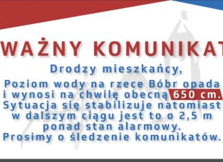 Poziom Bobru wciąż wysoki poziom wody