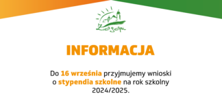 Do 16 września przyjmujemy wnioski o ustalenie prawa do stypendium szkolnego Stypendia szkolne 2024 2025
