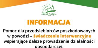 Świadczenia interwencyjne dla przedsiębiorców poszkodowanych w powodzi