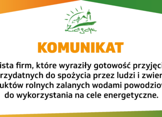 Te firmy przyjmą zalane przez powódź płody rolne na cele energetyczne