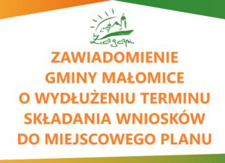 Zawiadomienie Gminy Małomice – ocena oddziaływania na środowisko