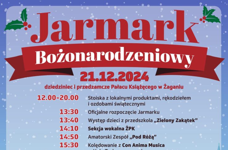 Żagański jarmark bożonarodzeniowy już w sobotę