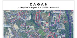 Gdzie znajduje się środek Żagania?