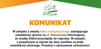 Awaria kabla zasilającego oświetlenie uliczne